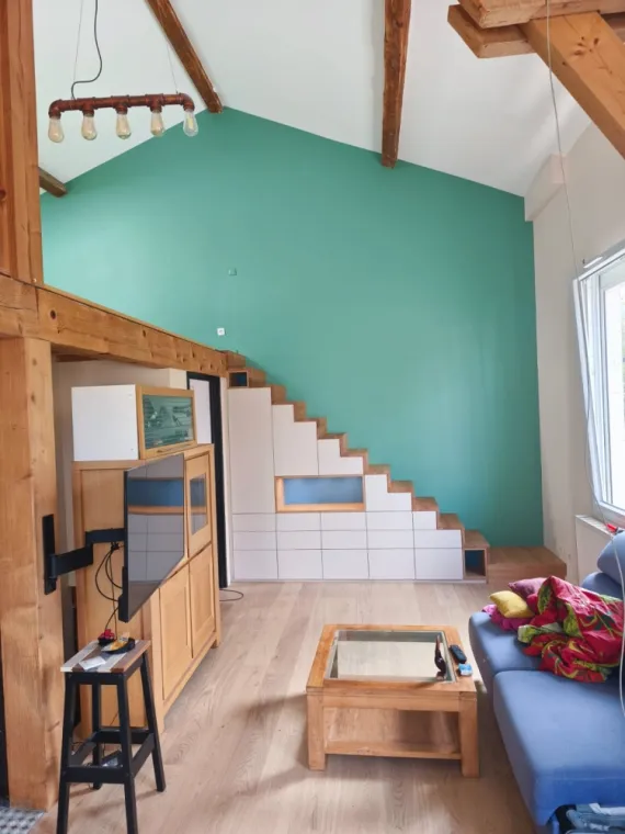 Aménagement sur mesure d'un escalier avec aménagements sous escalier à Champagne au mont d'or., Charbonnières-les-Bains, Atelier L'Art Des Choix