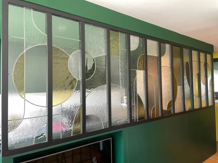 Fabrication et pose d'une verrière sur mesure à Lyon, Charbonnières-les-Bains, Atelier L'Art Des Choix