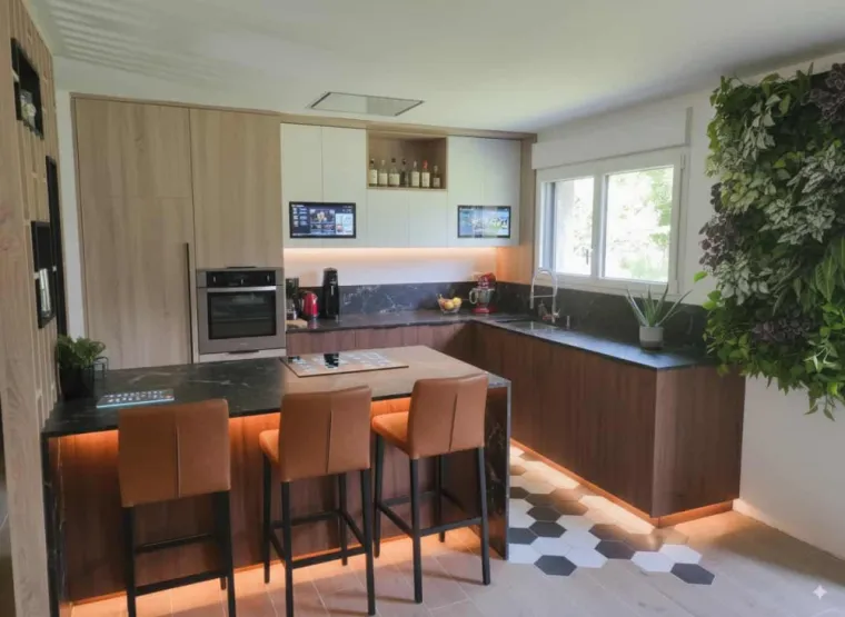 Création sur mesure d'une cuisine moderne et pratique en Isère., Charbonnières-les-Bains, Atelier L'Art Des Choix