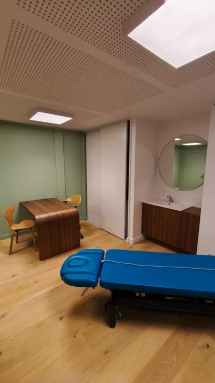 Aménagement sur mesure d'un cabinet d'ostéopathie à Marcy l'étoile., Charbonnières-les-Bains, Atelier L'Art Des Choix