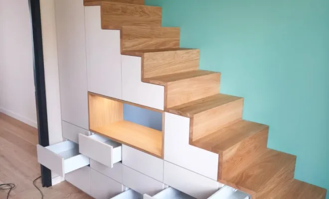 Aménagement sur mesure d'un escalier avec aménagements sous escalier à Champagne au mont d'or., Charbonnières-les-Bains, Atelier L'Art Des Choix