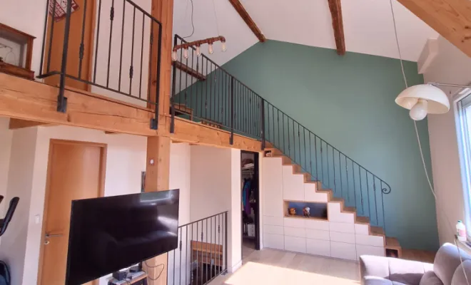 Aménagement sur mesure d'un escalier avec aménagements sous escalier à Champagne au mont d'or., Charbonnières-les-Bains, Atelier L'Art Des Choix