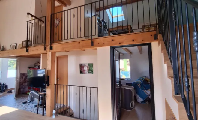 Aménagement sur mesure d'un escalier avec aménagements sous escalier à Champagne au mont d'or., Charbonnières-les-Bains, Atelier L'Art Des Choix