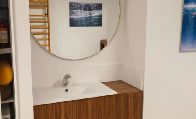 Aménagement sur mesure d'un cabinet d'ostéopathie à Marcy l'étoile., Charbonnières-les-Bains, Atelier L'Art Des Choix