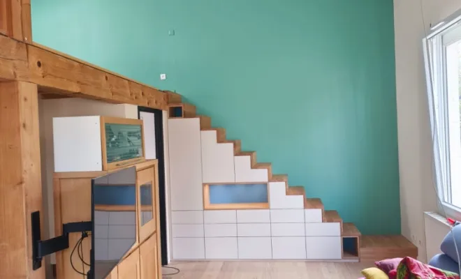 Création d'un escalier sur mesure avec un aménagement sous escalier., Charbonnières-les-Bains, Atelier L'Art Des Choix